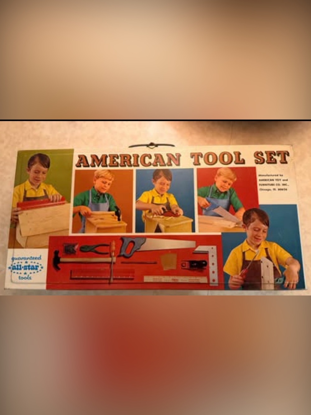 Vintage American Tool Set Metal Box
